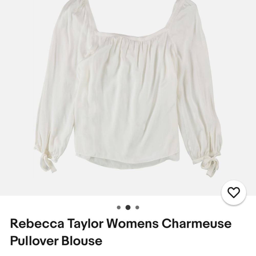 Rebecca Taylor white silk blouse NWT